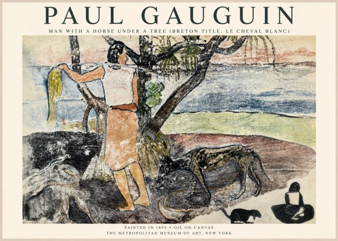 Paul Gauguin Woman with Dog (Te Faaturuma) No6 - Juliste