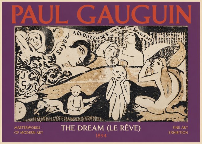 Paul Gauguin The Dream (Le Rêve) No2 - Juliste