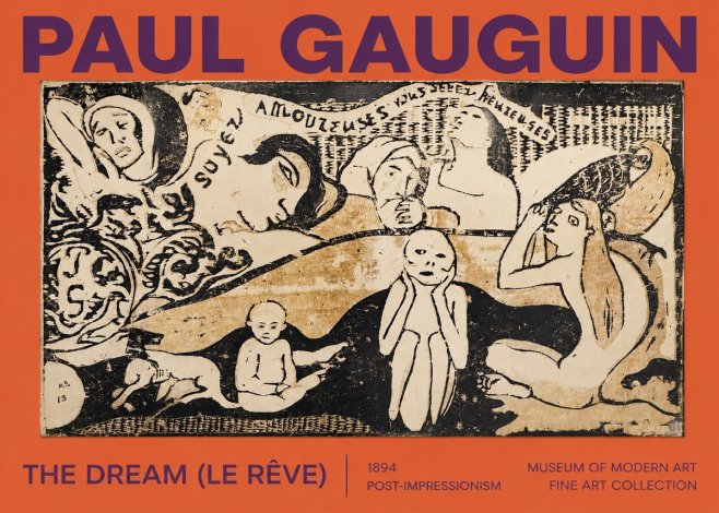 Paul Gauguin The Dream (Le Rêve) No3 - Juliste