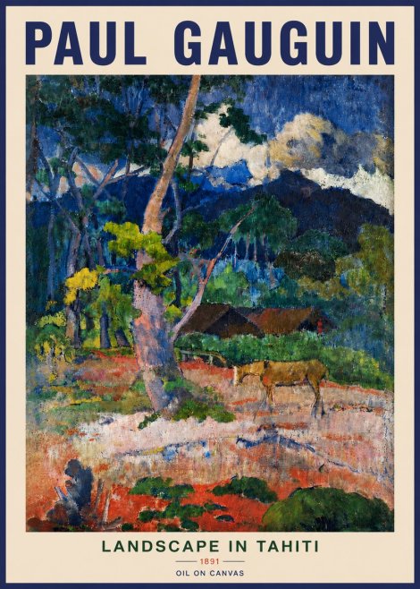 Paul Gauguin Landscape in Tahiti III No3 - Juliste