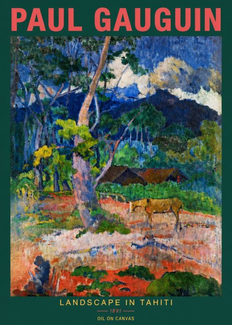 Paul Gauguin Landscape in Tahiti III No4 - Juliste