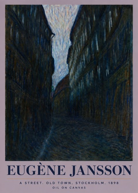 Eugène Jansson A Street. Old Town, Stockholm. 1898 No3 - Juliste