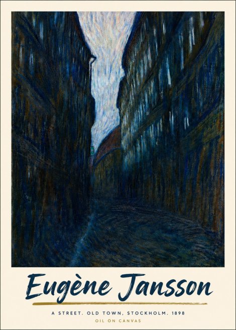 Eugène Jansson A Street. Old Town, Stockholm. 1898 No4 - Juliste