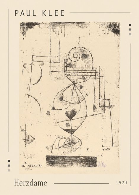 Paul Klee Herzdame No1 - Juliste