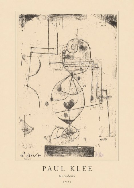 Paul Klee Herzdame No4 - Juliste