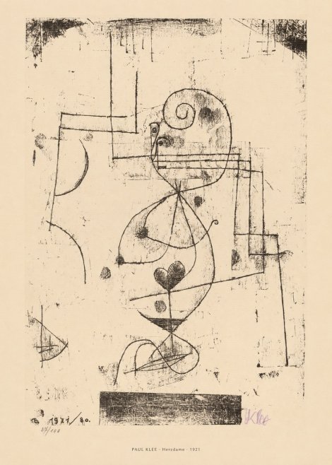 Paul Klee Herzdame No5 - Juliste