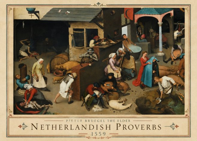 Pieter Bruegel Netherlandish Proverbs VI No1 - Juliste