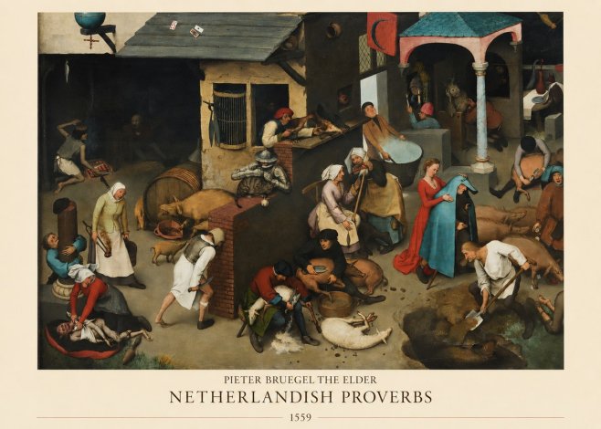 Pieter Bruegel Netherlandish Proverbs VI No5 - Juliste