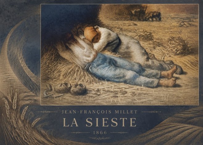 Jean-François Millet La Sieste No3 - Juliste