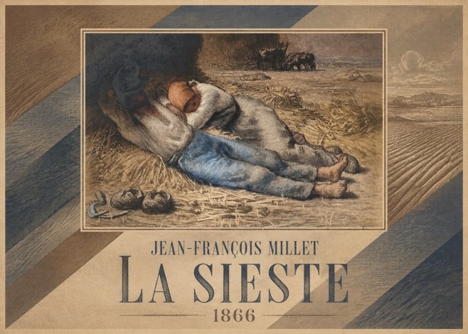 Jean-François Millet La Sieste No6 - Juliste