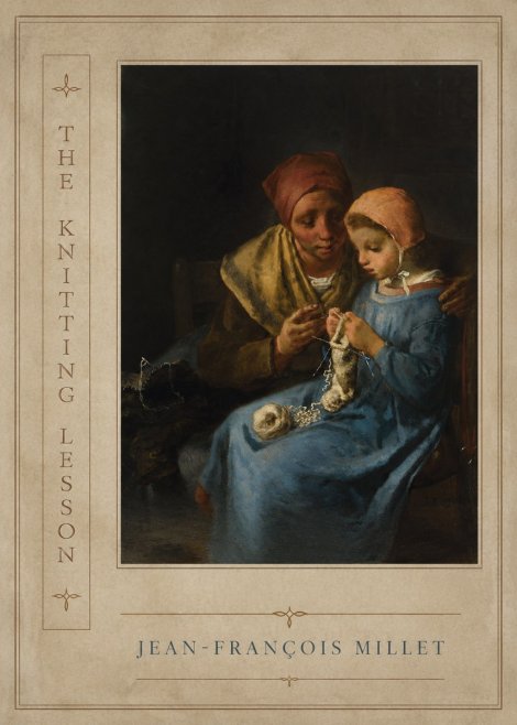 Jean-François Millet The Knitting Lesson I No2 - Juliste