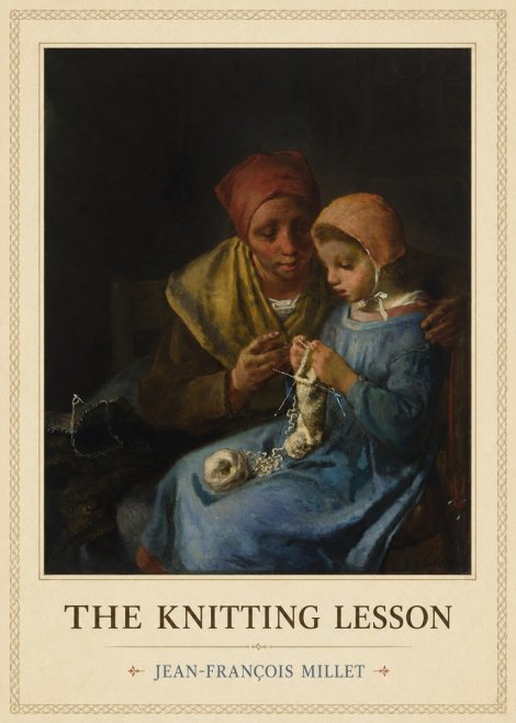 Jean-François Millet The Knitting Lesson I No4 - Juliste