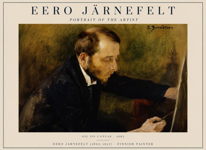 Eero Järnefelt Portrait of the Artist No1 - Juliste