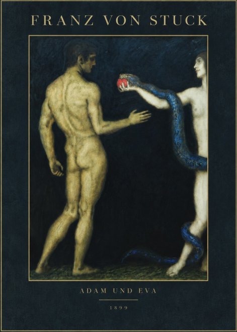 Franz von Stuck Adam Und Eva No3 - Juliste