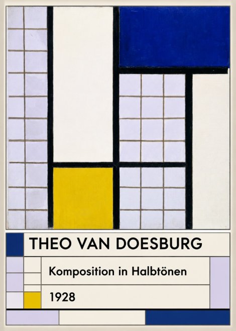 Theo van Doesburg Komposition in Halbtönen No3 - Juliste