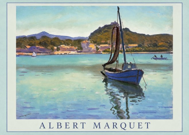Albert Marquet Blue Boat in the Harbor No1 - Juliste