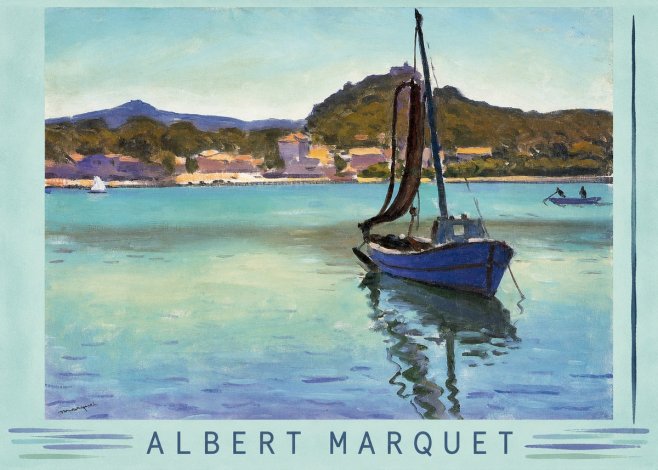 Albert Marquet Blue Boat in the Harbor No3 - Juliste