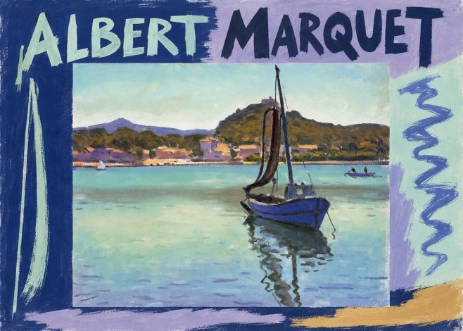 Albert Marquet Blue Boat in the Harbor No6 - Juliste