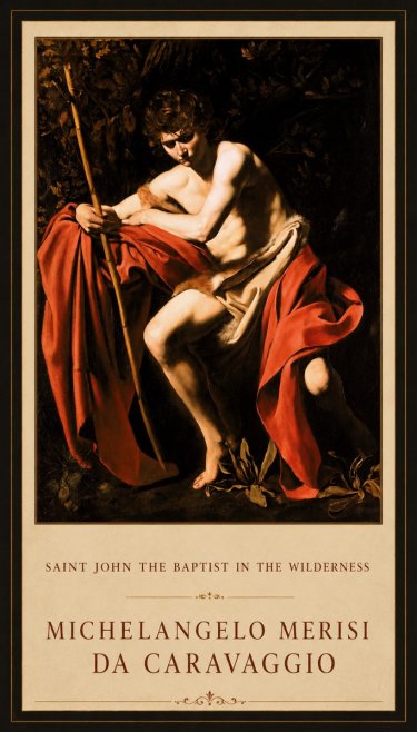 Michelangelo Merisi da Caravaggio Saint John the Baptist II No3 - Juliste