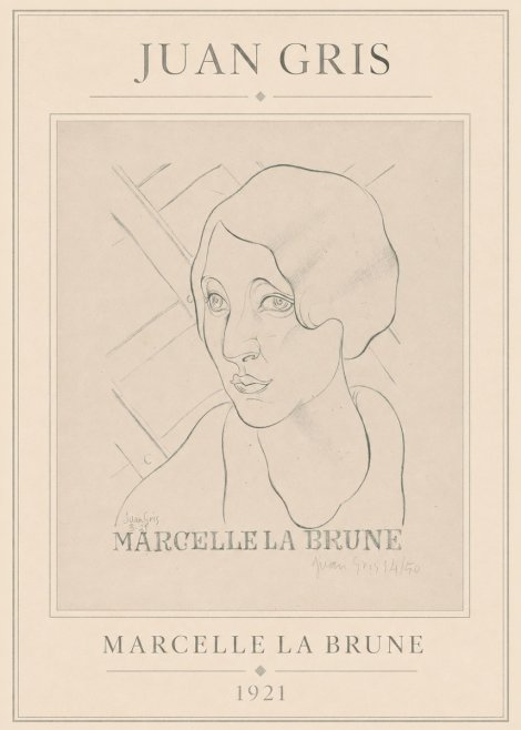 Juan Gris Marcelle La Brune II No1 - Juliste