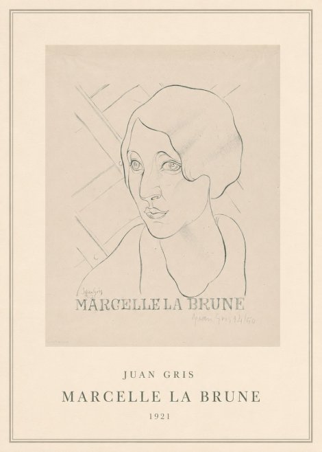 Juan Gris Marcelle La Brune II No5 - Juliste