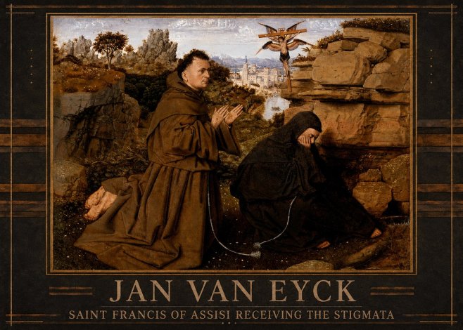 Jan van Eyck Saint Francis of Assisi Receiving the Stigmata No4 - Juliste