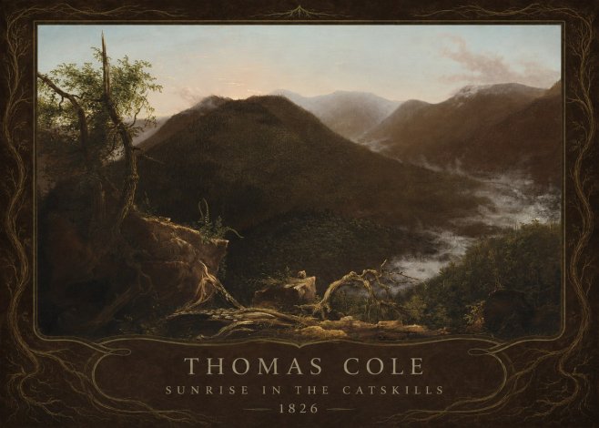 Thomas Cole Sunrise in the Catskills I No3 - Juliste