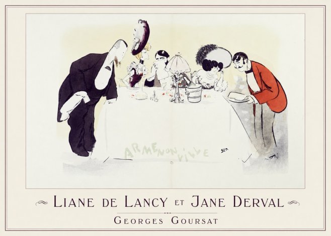 Georges Goursat Liane De Lancy Et Jane Derval No1 - Juliste