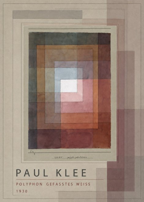 Paul Klee Polyphon Gefasstes Weiss No3 - Juliste