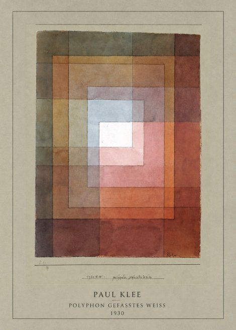 Paul Klee Polyphon Gefasstes Weiss No4 - Juliste