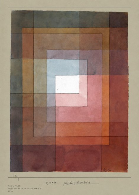 Paul Klee Polyphon Gefasstes Weiss No5 - Juliste