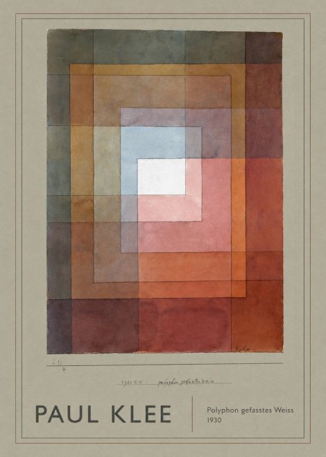 Paul Klee Polyphon Gefasstes Weiss No6 - Juliste