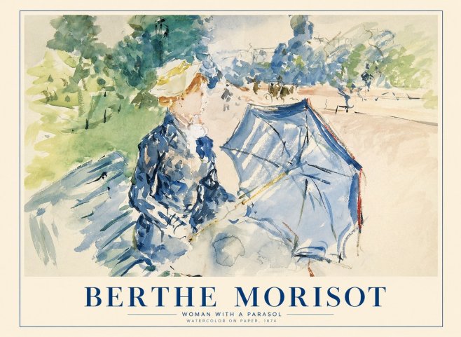 Berthe Morisot Woman with a Parasol No1 - Juliste
