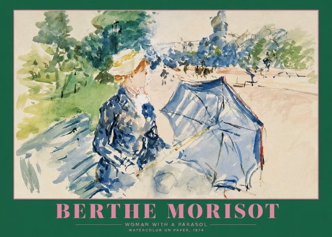 Berthe Morisot Woman with a Parasol No2 - Juliste