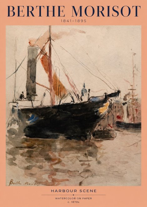 Berthe Morisot Harbour Scene No2 - Juliste