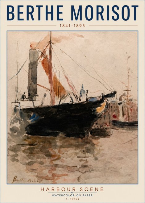 Berthe Morisot Harbour Scene No5 - Juliste