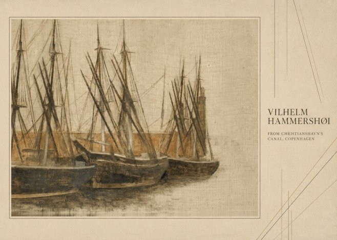Vilhelm Hammershøi From Christianshavn's Canal, Copenhagen No4 - Juliste