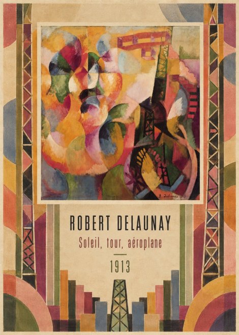 Robert Delaunay Soleil, Tour, Aéroplane No3 - Juliste
