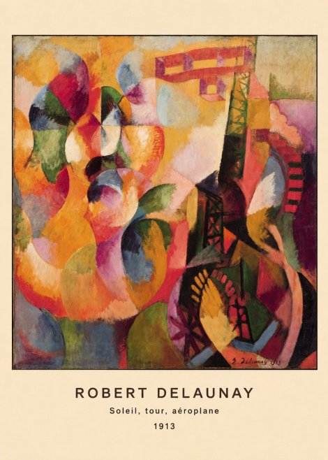Robert Delaunay Soleil, Tour, Aéroplane No5 - Juliste
