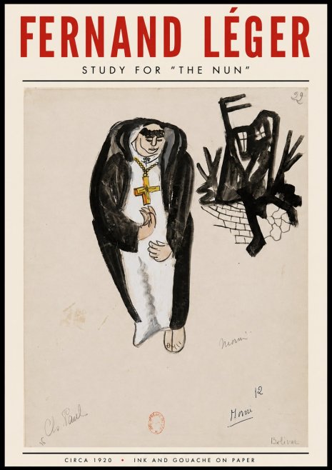 Fernand Léger Study for "the Nun" No2 - Juliste