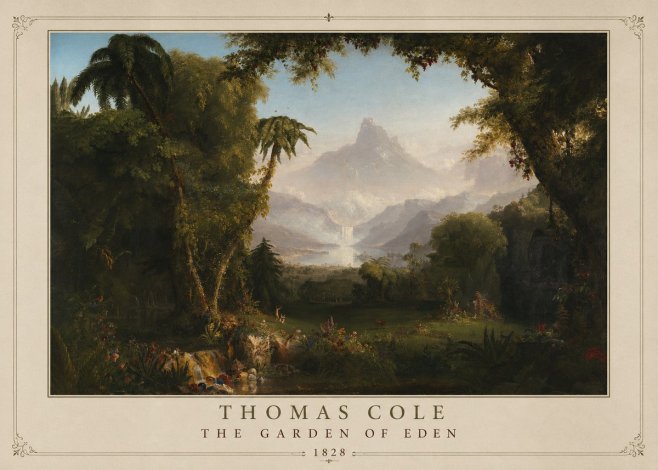 Thomas Cole The Garden of Eden I No1 - Juliste