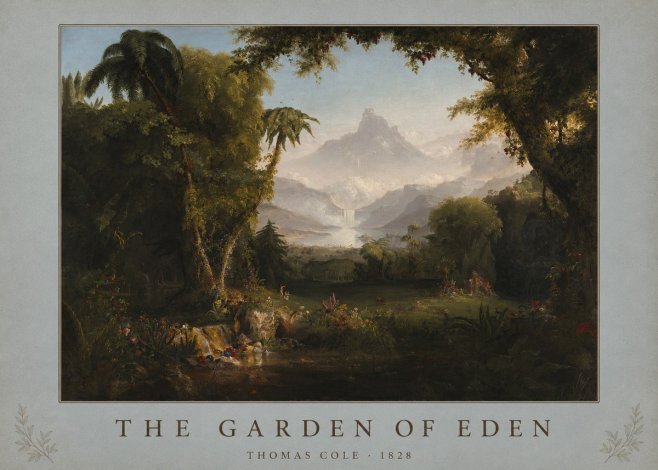 Thomas Cole The Garden of Eden I No3 - Juliste