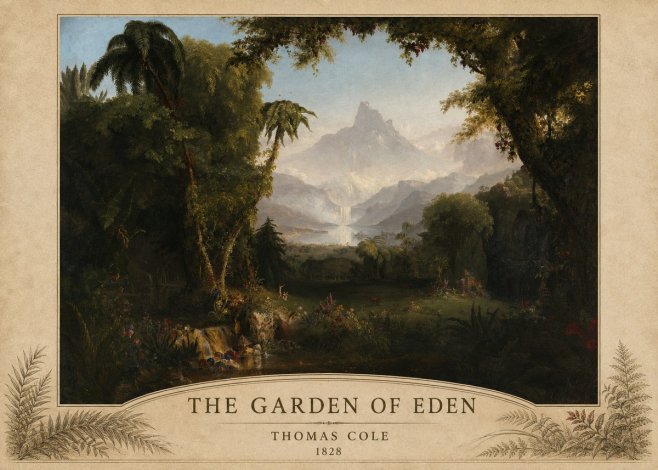 Thomas Cole The Garden of Eden I No5 - Juliste