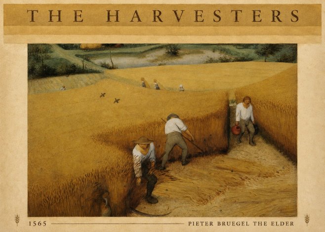 Pieter Bruegel The Harvesters IV No6 - Juliste