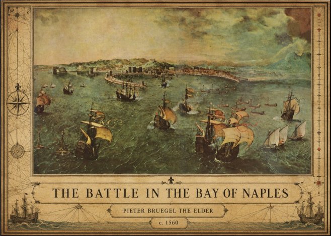 Pieter Bruegel The Battle in the Bay of Naples No2 - Juliste