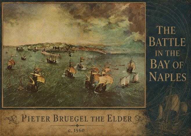 Pieter Bruegel The Battle in the Bay of Naples No5 - Juliste