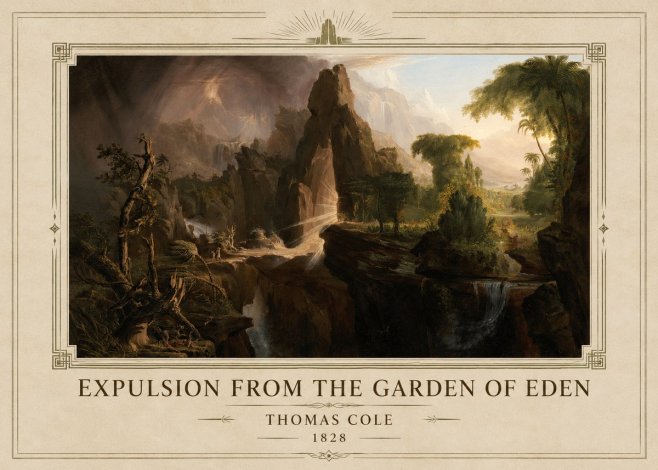 Thomas Cole Expulsion from the Garden of Eden I No1 - Juliste