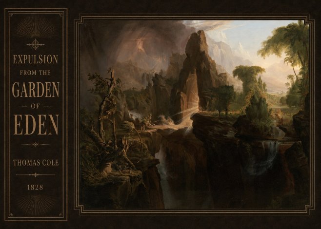Thomas Cole Expulsion from the Garden of Eden I No2 - Juliste