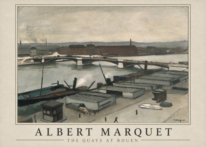 Albert Marquet The Quays at Rouen No1 - Juliste