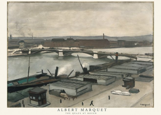 Albert Marquet The Quays at Rouen No6 - Juliste